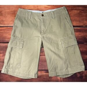 Men's GAP Beige Cargo Shorts Sz 32 Khaki Outdoors Pockets Casual Short